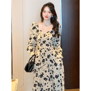 đầm hoa xòe tay dài duyên dáng cho nàng đáng yêu ( thời trang bigsize vicky.g - anitagreen) n423
