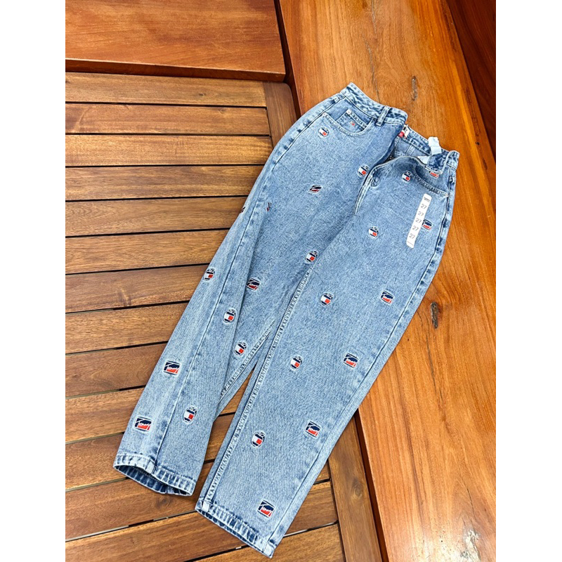 Jeans boy Tommy xịn thêu logo sắc nét