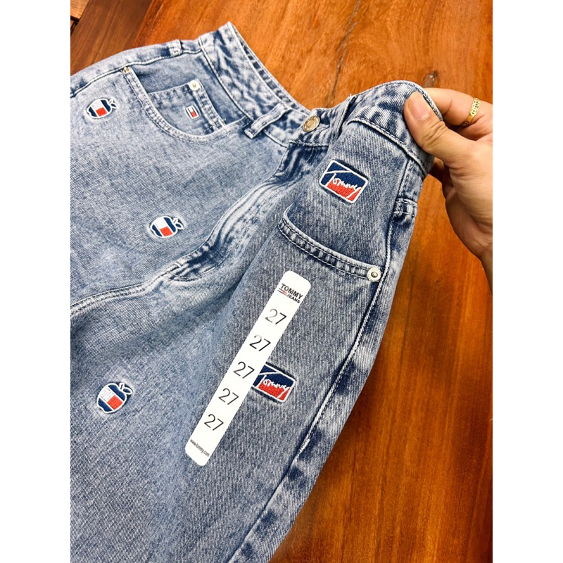 Jeans boy Tommy xịn thêu logo sắc nét