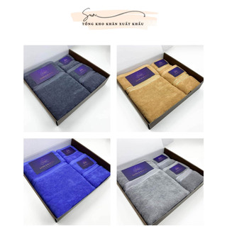BỘ KHĂN TẮM QUÀ TẶNG CAO CẤP ,SANG TRỌNG , THẤM HÚT TỐT 70x140cm
