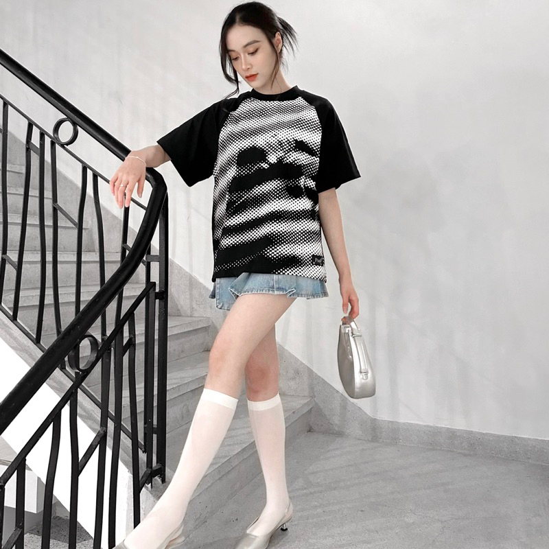 [Áo thun PssP form Boxy kiểu raglan  _ PssP.studio]