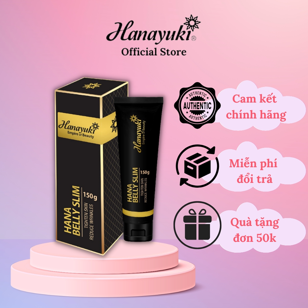 Kem Tan Mỡ Bụng Hana Belly Slim Săn Chắc Da Hanayuki Chính Hãng 150g