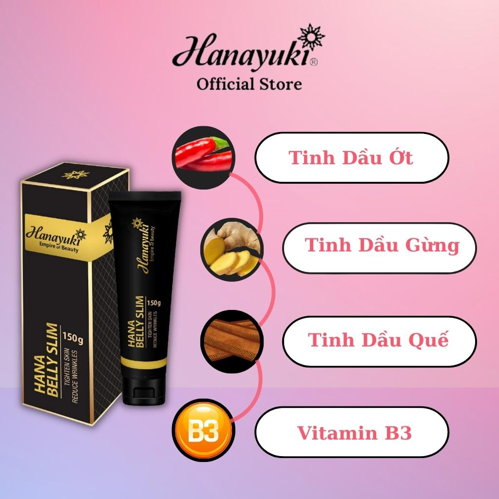 Kem Tan Mỡ Bụng Hana Belly Slim Săn Chắc Da Hanayuki Chính Hãng 150g