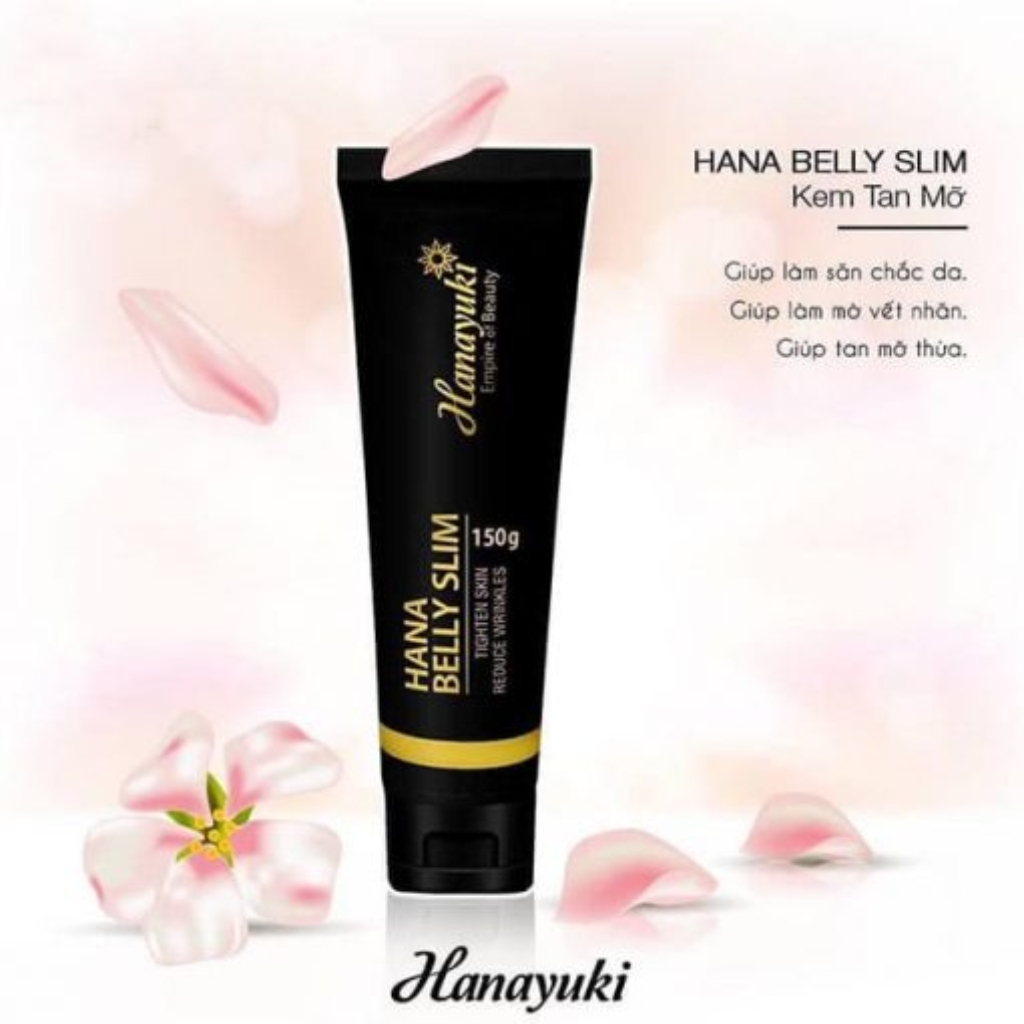 Kem Tan Mỡ Bụng Hana Belly Slim Săn Chắc Da Hanayuki Chính Hãng 150g