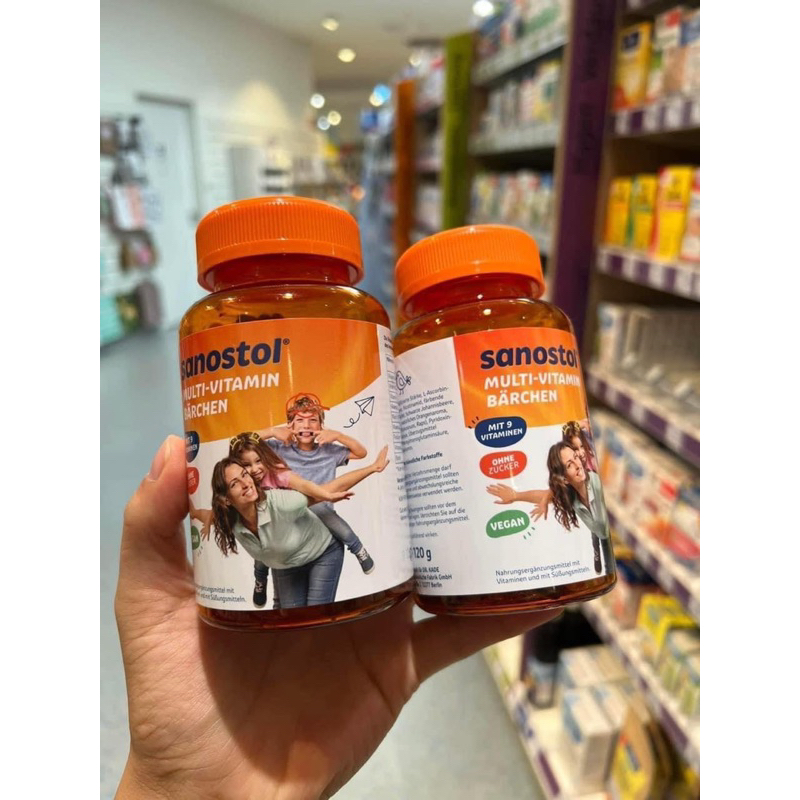 Kẹo gấu Sanostol Multi-vitamin Barchen cho trẻ em, hộp 60 viên, 120g,hàng nội địa Đức, mẫu mới