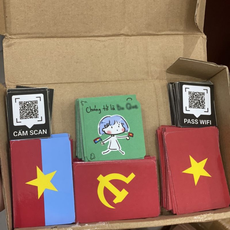 Sticker Cờ Giải Phóng - Cờ Đảng - Cờ Tổ Quốc