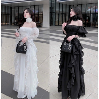 Đầm maxi tơ bèo
