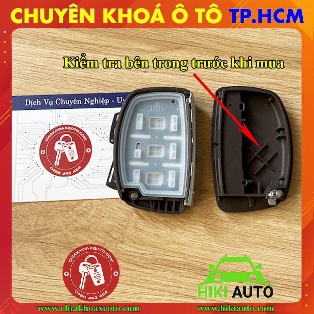 Vỏ chìa khoá Hyundai i10 i20 Tucson Creta Elantra 3 nút, Vỏ chìa khoá thông minh nhựa ABS bền chắc chắn chuẩn như zin