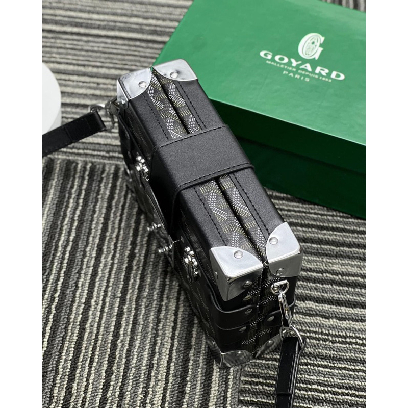 Túi hộp EDM.OND-MASI.ONN Mini đeo chéo Nam-Nữ trắng đen FULLBOX_Túi da EDMO.NDD Vuông đeo chéo da thật nhập khẩu New