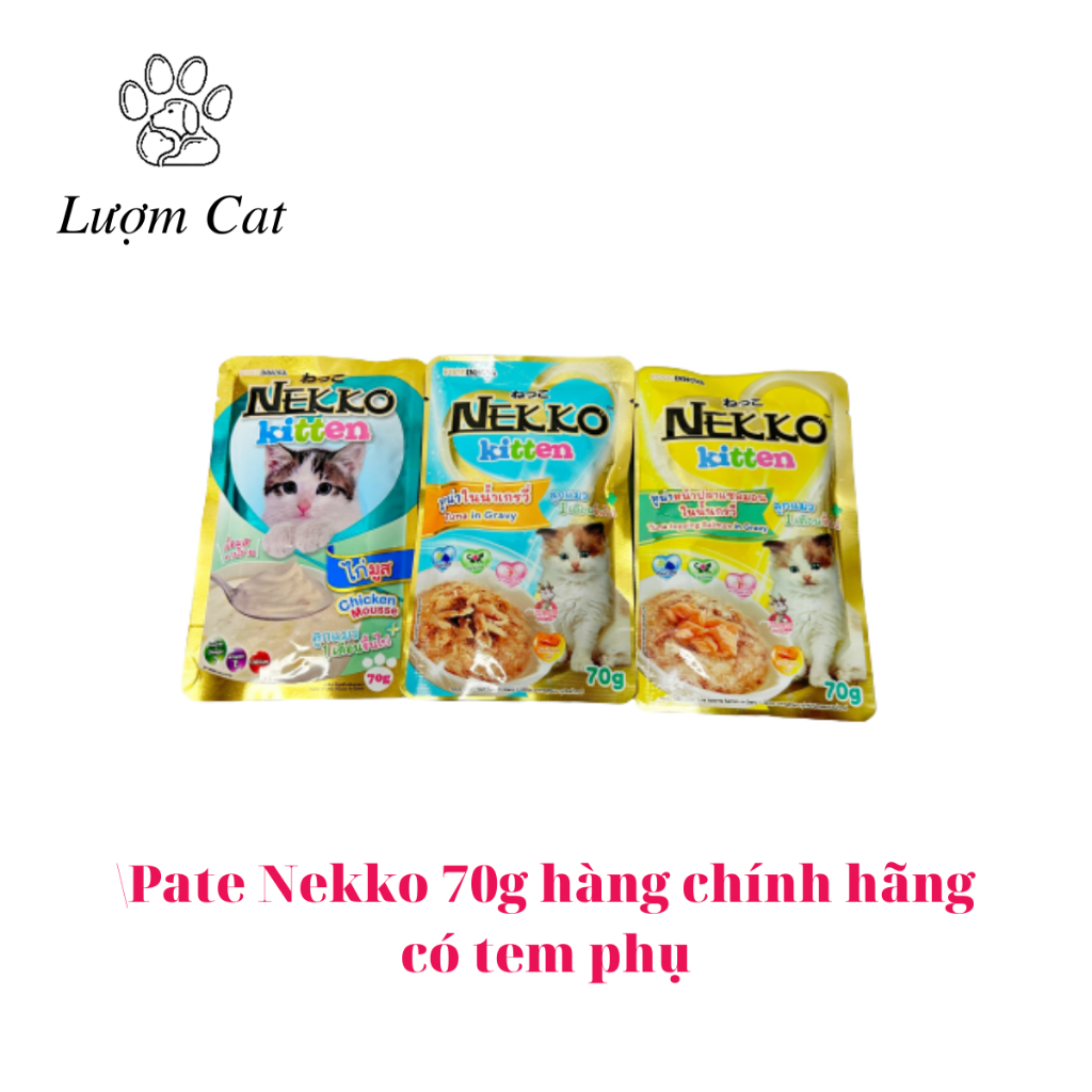 Pate Nekko chính hãng gói 70g pate cao cấp cho mèo