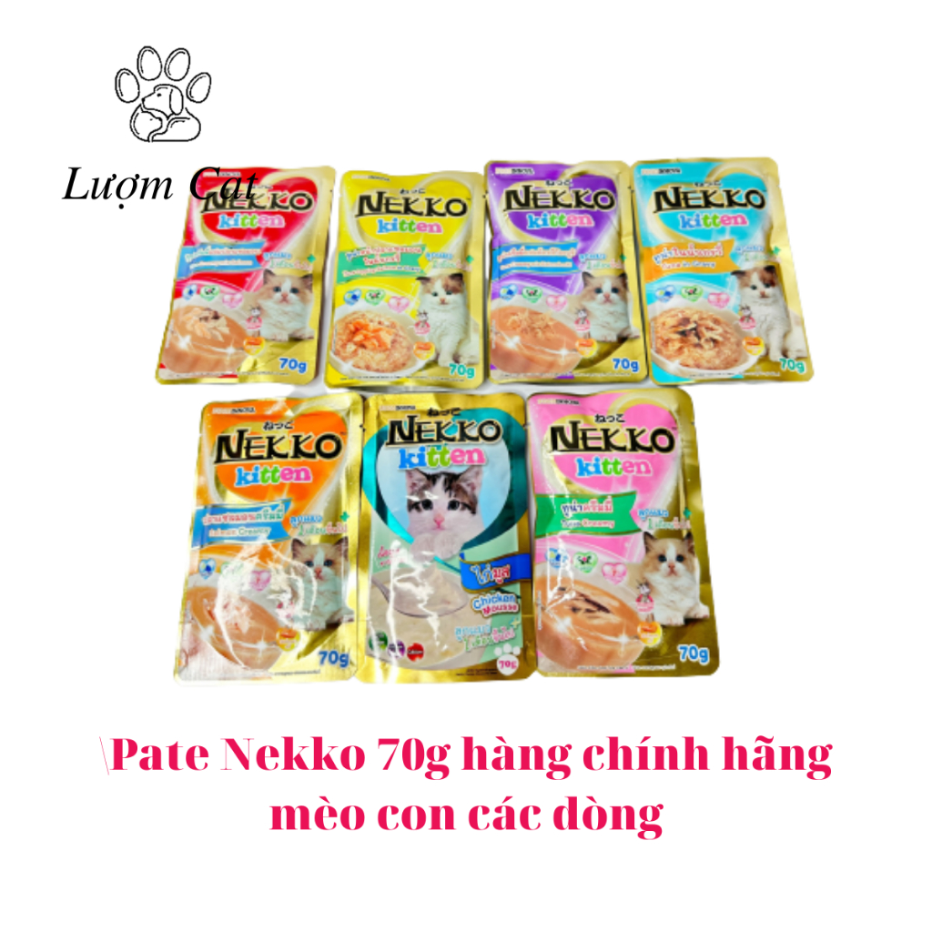 Pate Nekko chính hãng gói 70g pate cao cấp cho mèo