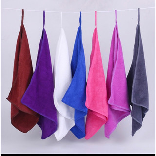 Khăn lau đa năng dày dặn siêu mềm mịn - Khăn microfiber hình vuông có quai treo kt:30x30