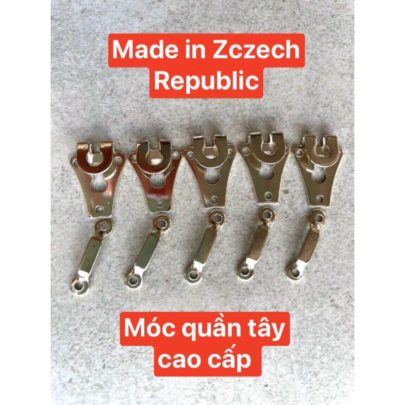 5 móc quần tây của Séc, không gỉ sét.