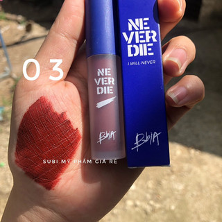 Son kem lì BBIA never die tint vỏ xanh đủ màu
