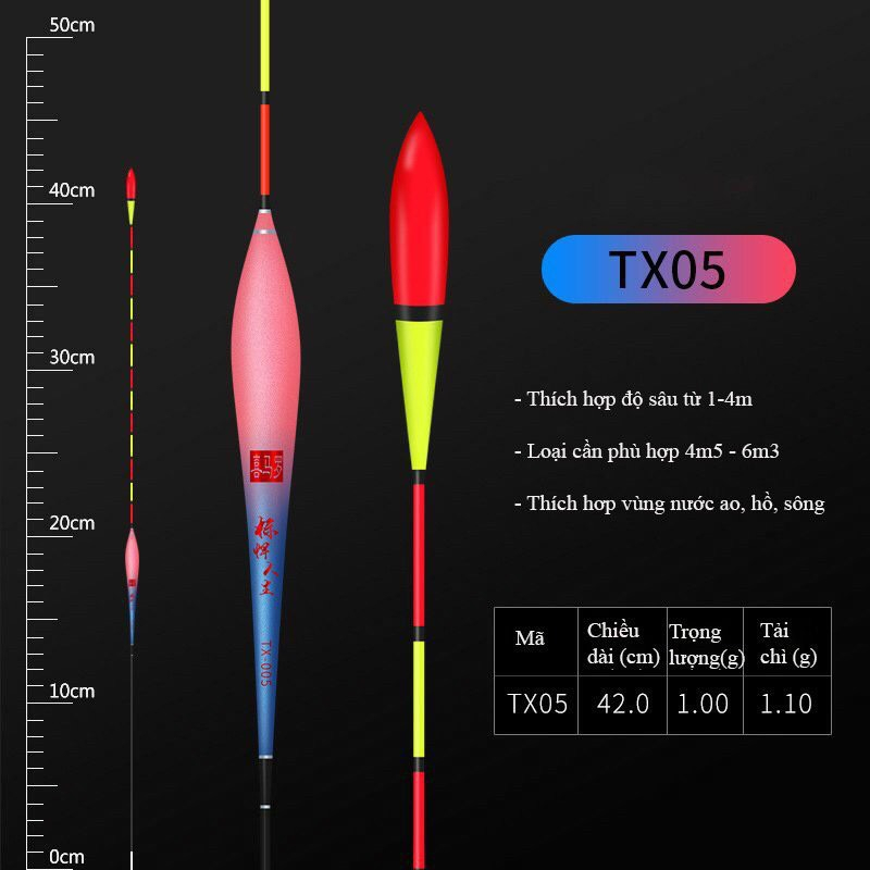 Phao câu đài, hồng lam,chất liệu phao nano tăm nhỏ ,và phao tăm to nano rễ nhìn cho ai mắt kém