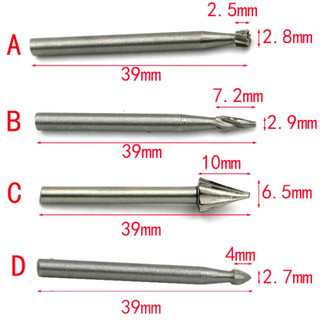 Bộ 10 Đầu Mũi Điêu Khắc Mài Gỗ Lũa-Cán 3mm