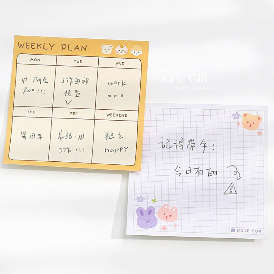 Set 40 giấy note, giấy ghi chú cute pet lên kế hoạch, take note