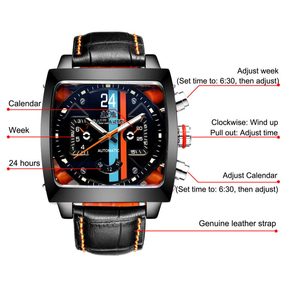 Đồng hồ cơ Automatic PAULAREIS Monte-Carlo PL05