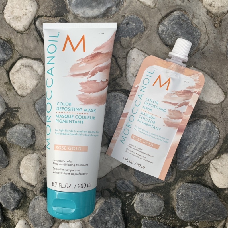 Mặt Nạ Dưỡng Bổ Sung Hạt Màu HỒNG VÀNG ROSE GOLD Moroccanoil Color Depositing Mask