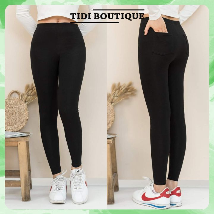 Quần legging nữ Warm 4 túi chất cotton co giãn cao cấp form ôm tôn dáng