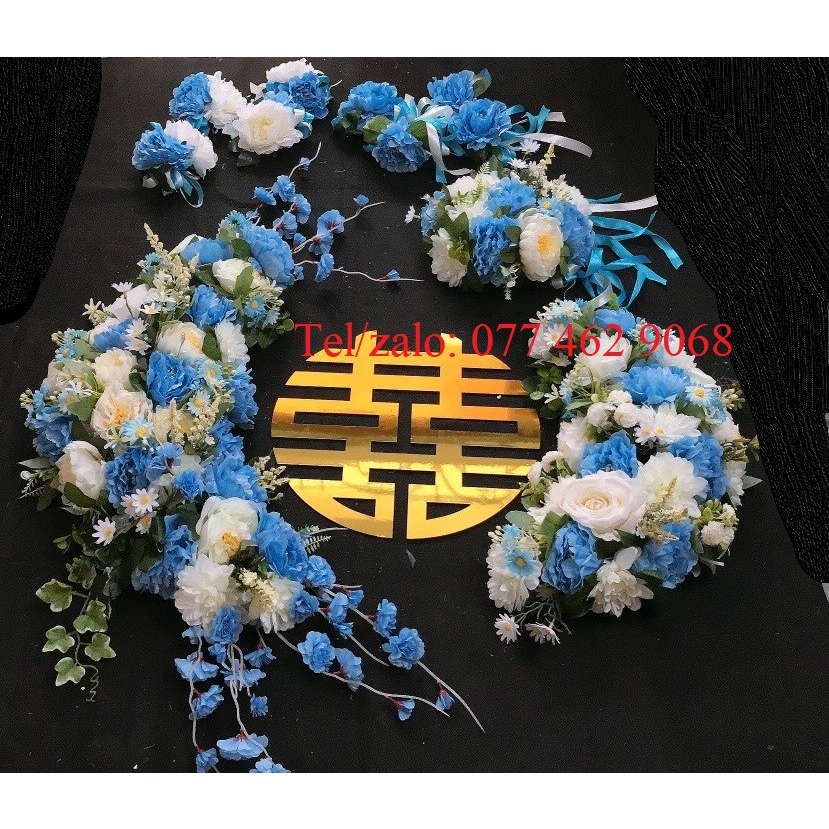 hoa trang trí xe đám cưới