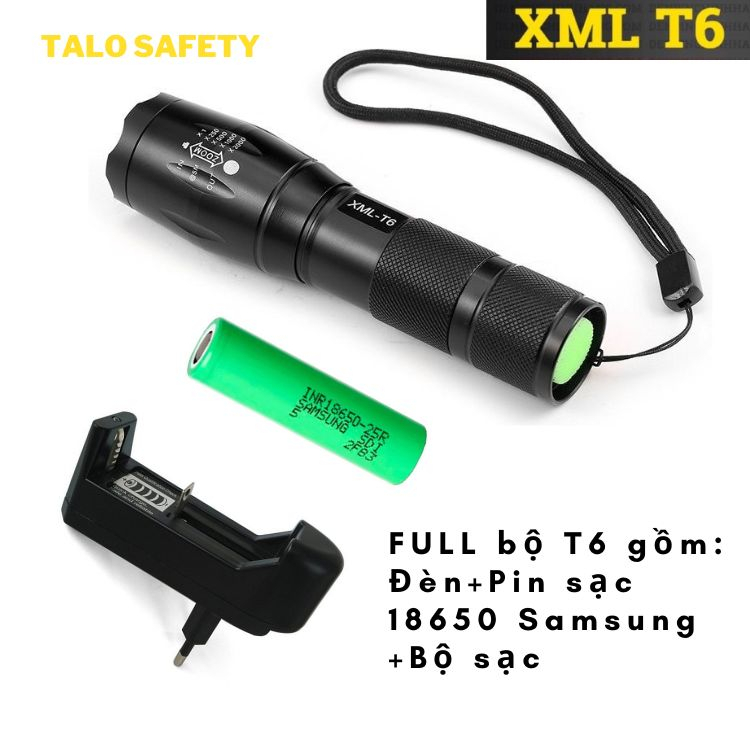 Đèn pin siêu sáng mini cầm tay chip led T6