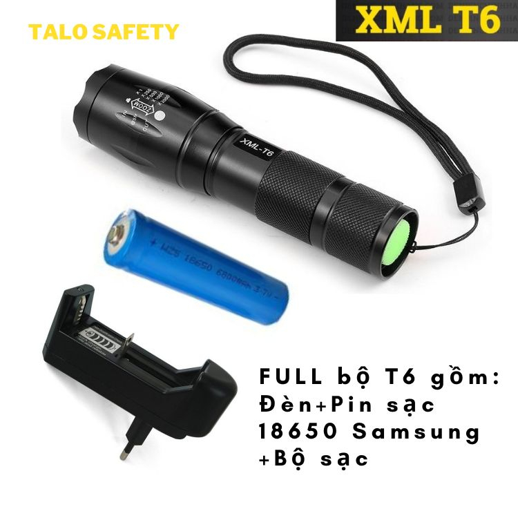 Đèn pin siêu sáng mini cầm tay chip led T6