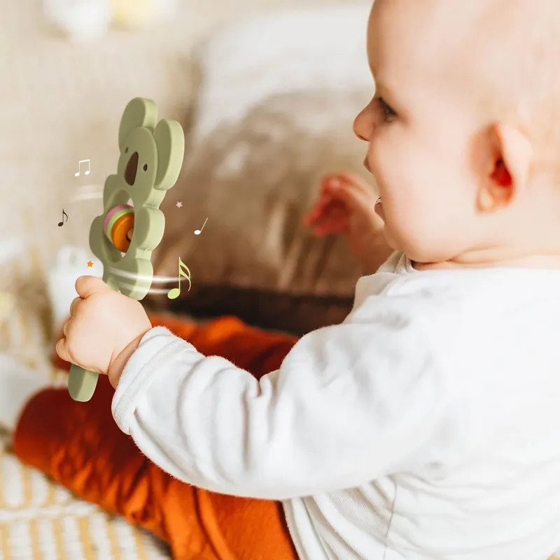 Đồ Chơi Lục Lạc Bằng Silicone - An Toàn Thực Phẩm Cho Bé Sơ Sinh