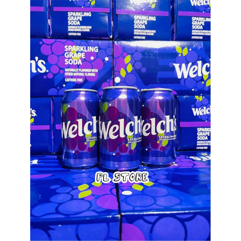Thùng 12 lon Nước Ngọt Welch’s Soda Nho Mỹ