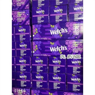 Thùng 12 lon nước ngọt welch’s soda nho mỹ