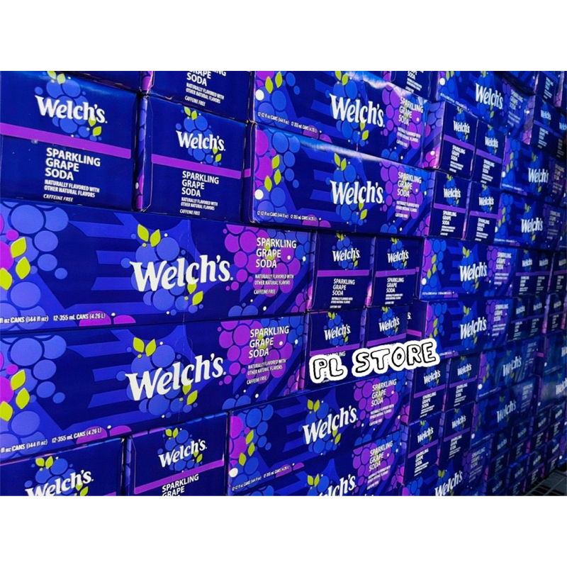 Thùng 12 lon Nước Ngọt Welch’s Soda Nho Mỹ
