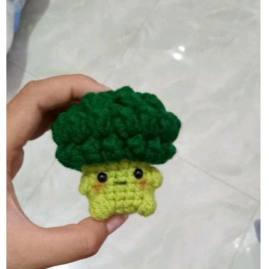 Móc khoá len hình bông cải xanh cuteee
