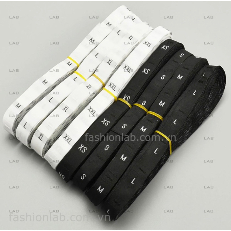 100 Tem size quần áo tag size M cắt sẵn