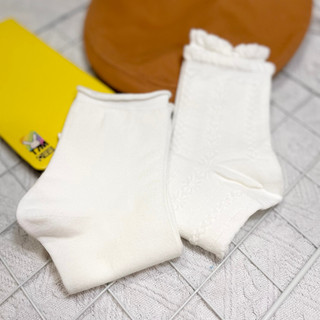 Combo 2 đôi tất vớ trắng nữ phong cách Boho