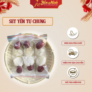 Set Yến Chưng Baby [1 viên Yến thô, Long nhãn, Hạt chia, Táo đỏ, Đường phèn] Yến Minh