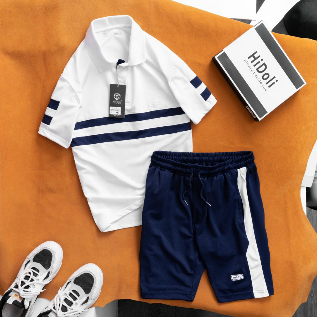 Bộ Quần Áo Hè Nam Cổ Polo Basic Unim Store Vải CVC Spandex Thông Hơi Phối 2 Màu UNIM355