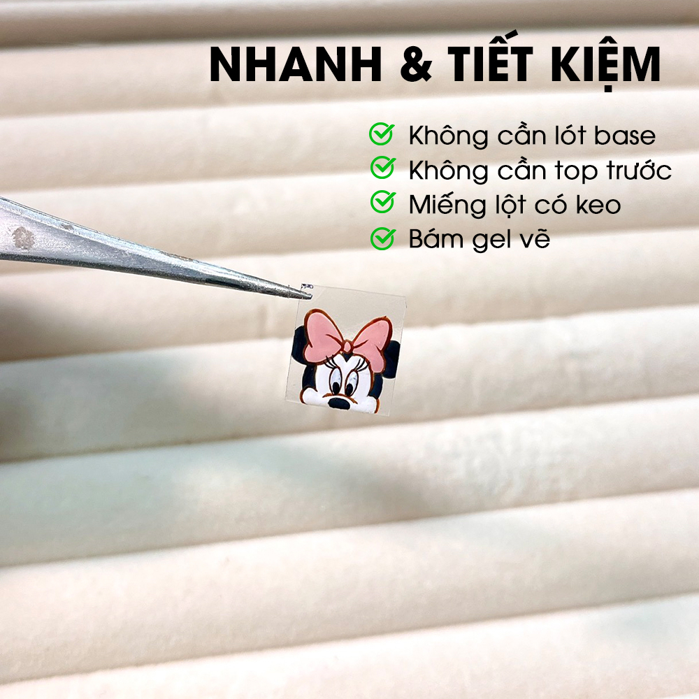 Mica vẽ nail - decal nail có keo chuyên dụng