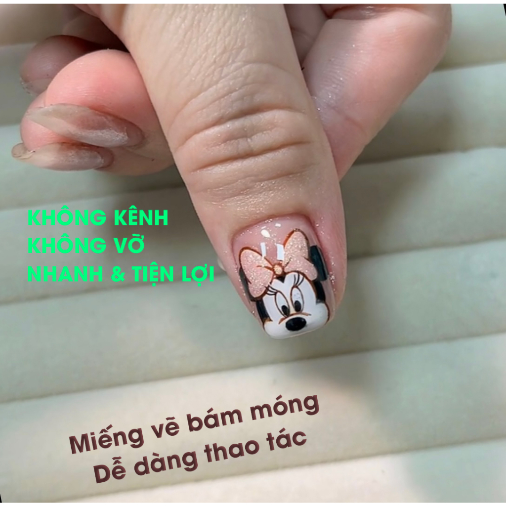 Mica vẽ nail - decal nail có keo chuyên dụng