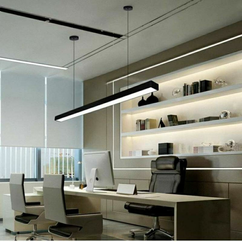 Đèn thả văn phòng, quầy bar, nhà hàng 1200x100x40mm công suất 36W ánh sáng trắng