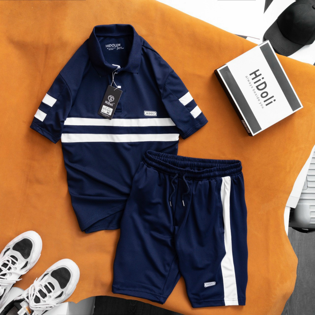 Bộ Quần Áo Hè Nam Cổ Polo Basic Unim Store Vải CVC Spandex Thông Hơi Phối 2 Màu UNIM355