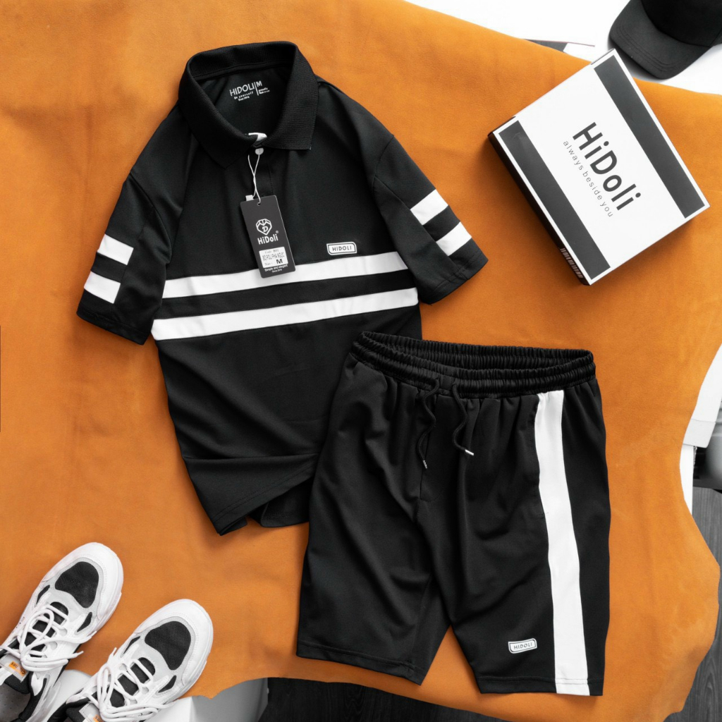 Bộ Quần Áo Hè Nam Cổ Polo Basic Unim Store Vải CVC Spandex Thông Hơi Phối 2 Màu UNIM355