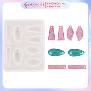 Khuôn silicon bông tai làm DIY đổ resin độc đáo MK18