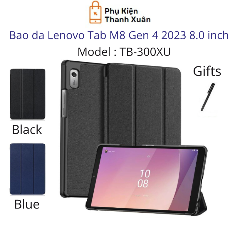 Bao da Lenovo Tab M8 Gen 4 2023 TB-300XU | Gập dựng được | Tặng kèm bút