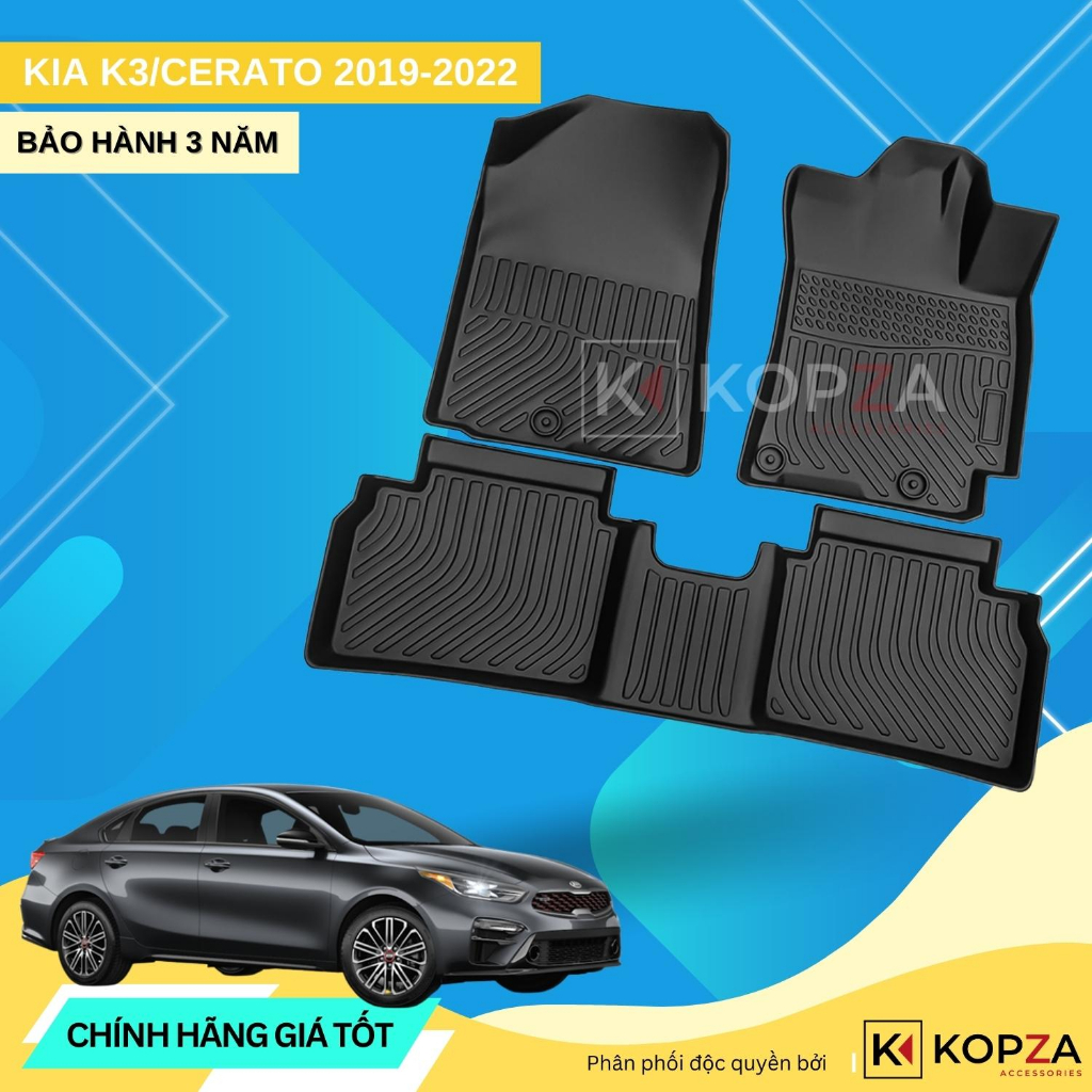 Thảm Sàn Xe Ô Tô Kia Cerato 2019-2021 Thảm sàn Nano TPE Thế Hệ Mới - Độ Bền Trên 5 năm