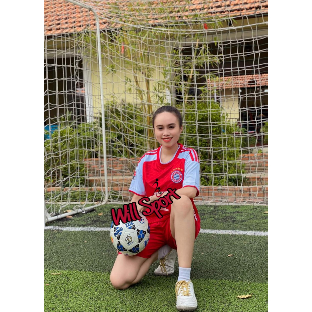 Bộ quần áo bóng đá clb Ba ye đỏ thun lạnh mẫu thật mùa 2024