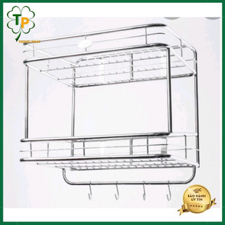 Kệ chén treo 2 tầng inox cao cấp kích thước 50,60