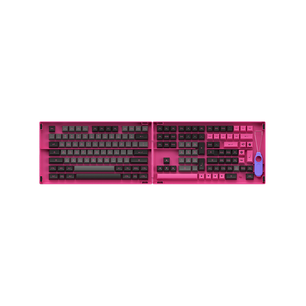 Set keycap AKKO Black & Rose (PBT Double-Shot/ASA profile/197 nút) - Hàng chính hãng