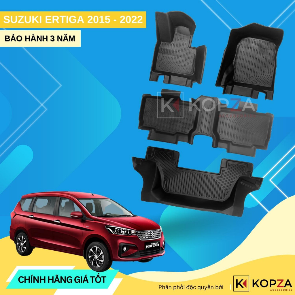 Thảm Sàn Xe Ô Tô Suzuki Ertiga 2015 - 2022 Thảm sàn Nano TPE Thế Hệ Mới - Độ Bền Trên 5 năm