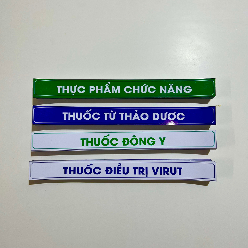 (MỚI) Tem Decal phân loại danh mục thuốc dán tủ quầy Thuốc Tây