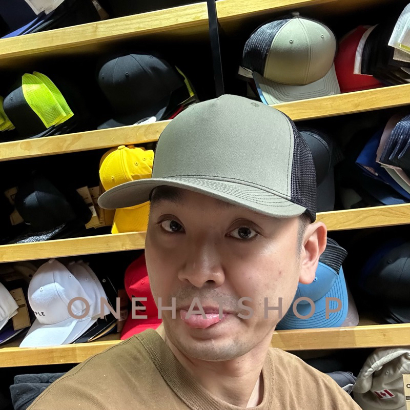 Nón Lưỡi trai Aframe vải xanh rêu lưới đen thoáng mát brand One Hat